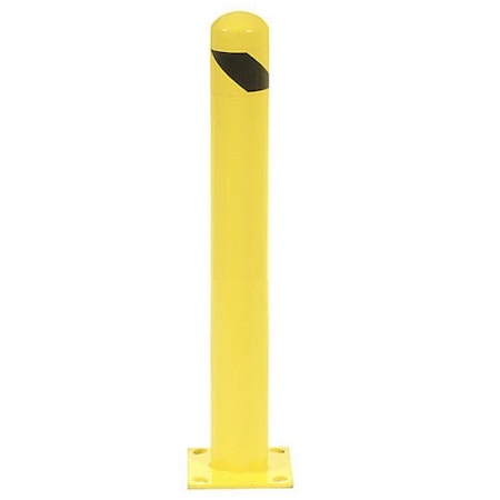 Global Industrial 24 Inch High Round Bollard, Yellow 337326R